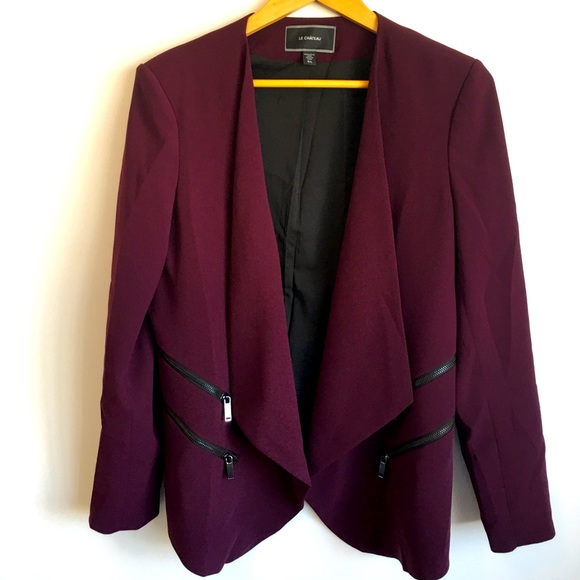 le chateau Jackets & Blazers - 🔥HOST PICK🔥Le Chateau maroon shawl collar blazer